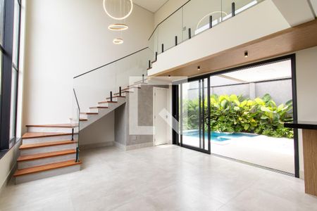 Sala de casa de condomínio à venda com 3 quartos, 275m² em Loteamento Caminhos de San Conrado (sousas), Campinas