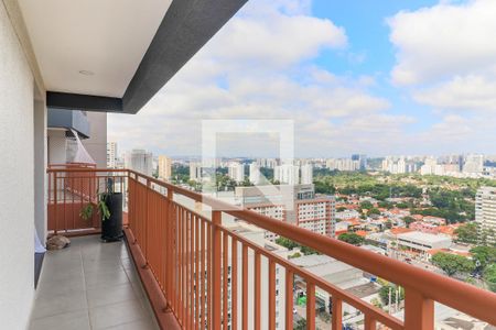 Varanda da Sala de apartamento para alugar com 1 quarto, 57m² em Santo Amaro, São Paulo