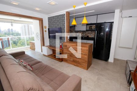 Sala de apartamento à venda com 1 quarto, 50m² em Morumbi, São Paulo