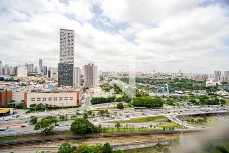 Vista da varanda Sala de apartamento à venda com 1 quarto, 38m² em Tatuapé, São Paulo