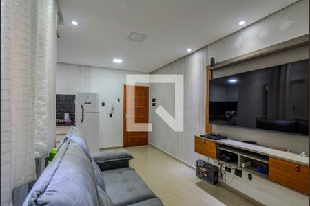 Sala de apartamento à venda com 2 quartos, 58m² em Vila Camilópolis, Santo André