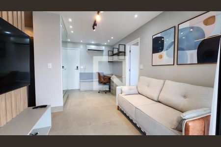 Sala de apartamento para alugar com 1 quarto, 54m² em Boqueirão, Santos