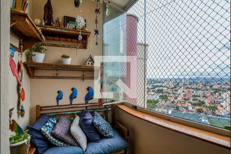 Varanda da Sala de apartamento à venda com 3 quartos, 84m² em Vila Assunção, Santo André