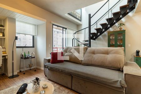 Sala de apartamento à venda com 1 quarto, 75m² em Moema, São Paulo