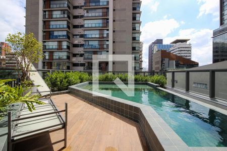 Área comum - Piscina de kitnet/studio à venda com 1 quarto, 35m² em Pinheiros, São Paulo