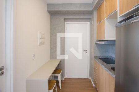 Cozinha de apartamento à venda com 1 quarto, 24m² em Santo Amaro, São Paulo