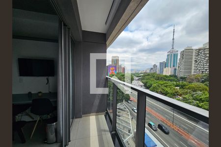 Varanda  de kitnet/studio à venda com 1 quarto, 32m² em Paraíso, São Paulo