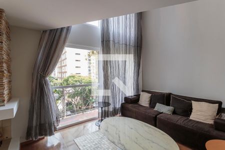 Sala de apartamento para alugar com 1 quarto, 60m² em Vila Nova Conceição, São Paulo