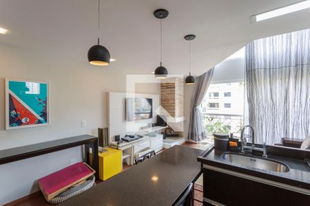 Sala/Cozinha de apartamento para alugar com 1 quarto, 60m² em Vila Nova Conceição, São Paulo