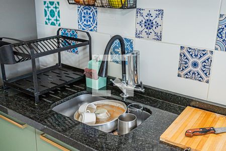 Sala, cozinha e área de serviço de apartamento para alugar com 2 quartos, 34m² em Pirituba, São Paulo