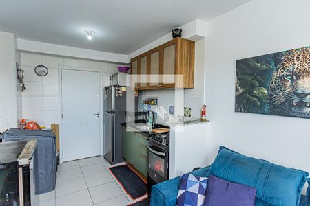 Sala, cozinha e área de serviço de apartamento para alugar com 2 quartos, 34m² em Pirituba, São Paulo