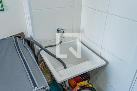 Sala, cozinha e área de serviço de apartamento para alugar com 2 quartos, 34m² em Pirituba, São Paulo