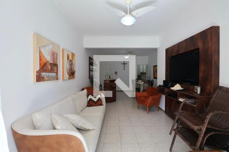 Sala de apartamento para alugar com 3 quartos, 105m² em Jardim Santa Genoveva, Guarujá