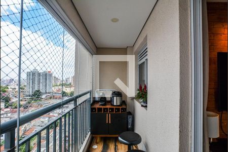 Varanda da Sala de apartamento à venda com 2 quartos, 54m² em Vila Eldizia, Santo André