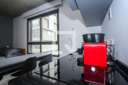 Cozinha de kitnet/studio para alugar com 1 quarto, 20m² em Cerqueira César, São Paulo