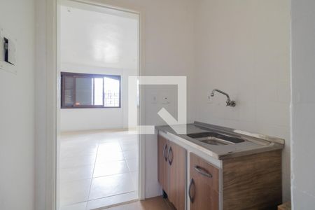 Cozinha de kitnet/studio para alugar com 1 quarto, 25m² em Cristal, Porto Alegre