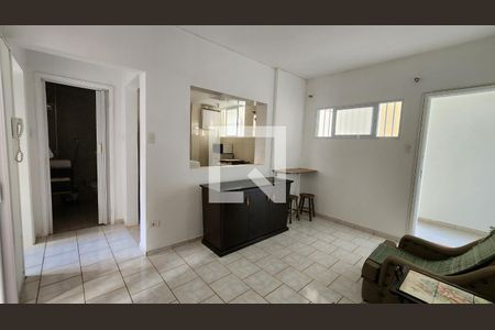 Sala de apartamento para alugar com 2 quartos, 50m² em Gonzaga, Santos