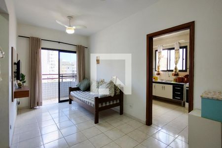 Sala de apartamento para alugar com 1 quarto, 60m² em Canto do Forte, Praia Grande