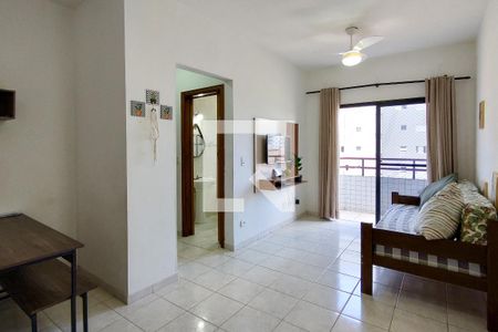 Sala de apartamento para alugar com 1 quarto, 60m² em Canto do Forte, Praia Grande