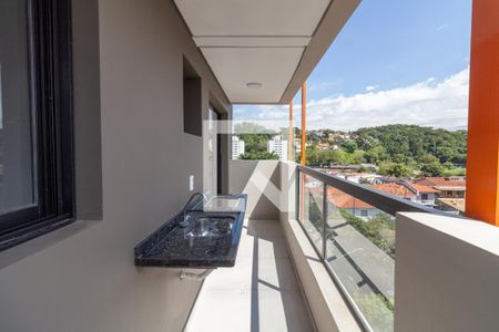 Varanda da Sala de apartamento à venda com 1 quarto, 38m² em Jardim Trussardi, São Paulo