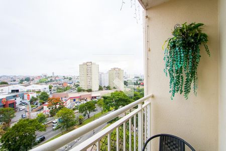 Varanda da sala de apartamento à venda com 3 quartos, 67m² em Vila Homero Thon, Santo André