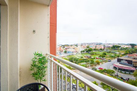 Varanda da sala de apartamento à venda com 3 quartos, 67m² em Vila Homero Thon, Santo André