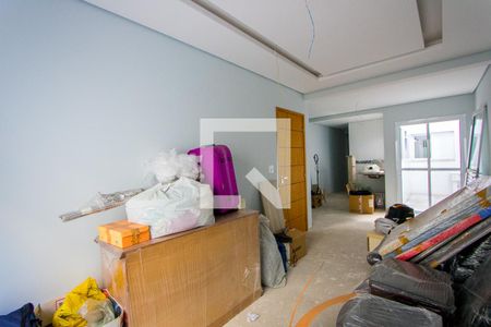 Sala de apartamento à venda com 2 quartos, 60m² em Vila Alzira, Santo André