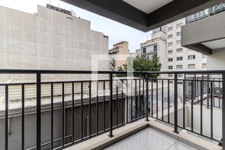 Varanda de kitnet/studio para alugar com 1 quarto, 29m² em Vila Buarque, São Paulo