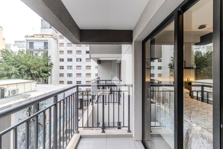 Varanda de kitnet/studio para alugar com 1 quarto, 29m² em Vila Buarque, São Paulo