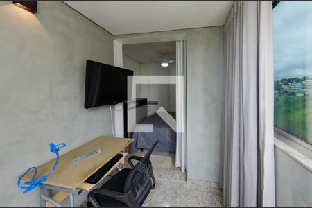 Varanda da Suíte de apartamento à venda com 1 quarto, 51m² em Luxemburgo, Belo Horizonte