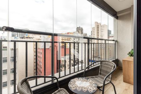 Varanda de kitnet/studio à venda com 1 quarto, 27m² em República, São Paulo