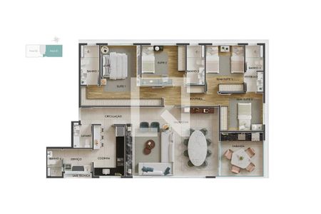 Apartamento à venda com 4 quartos, 137m² em Santo Antônio, Belo Horizonte