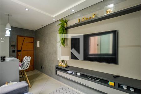 Sala de apartamento à venda com 2 quartos, 94m² em Vila Linda, Santo André