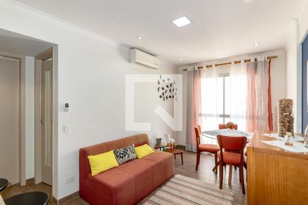 Sala de apartamento à venda com 1 quarto, 34m² em Indianópolis, São Paulo