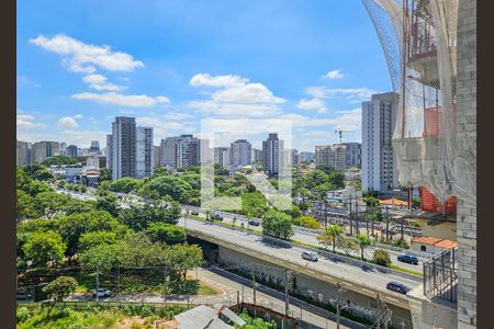 Vista da Sala/Quarto de kitnet/studio à venda com 1 quarto, 25m² em Brooklin, São Paulo