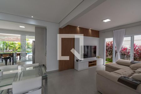 Sala de Jantar/TV de casa de condomínio para alugar com 4 quartos, 270m² em Jardim Green Park Residence, Hortolândia