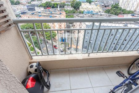 Varanda da sala  de apartamento à venda com 2 quartos, 48m² em Conceição, Diadema