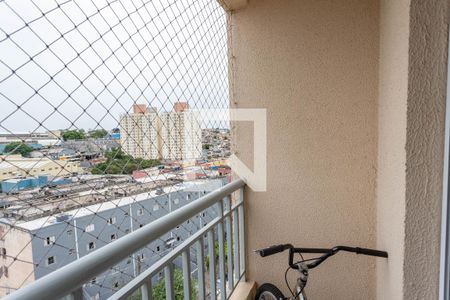 Varanda da sala  de apartamento à venda com 2 quartos, 48m² em Conceição, Diadema