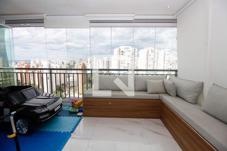 Varanda da Sala de apartamento à venda com 2 quartos, 87m² em Jardim Caboré, São Paulo