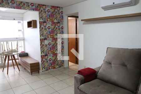 Sala de apartamento para alugar com 1 quarto, 43m² em Jardim Goiás, Goiânia