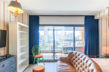 Sala/Quarto de apartamento à venda com 1 quarto, 41m² em Brooklin, São Paulo