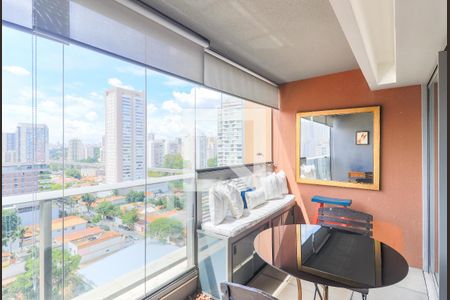 Varanda de apartamento à venda com 1 quarto, 41m² em Brooklin, São Paulo