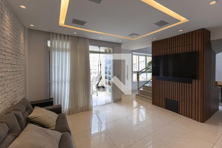 Sala de TV de apartamento à venda com 3 quartos, 130m² em Alphaville, Nova Lima