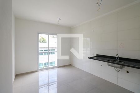 Sala e Cozinha de apartamento à venda com 2 quartos, 52m² em Nova Gerti, São Caetano do Sul