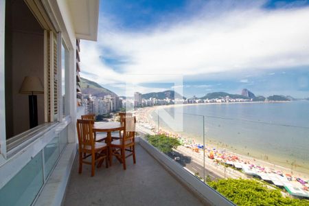 Varanda da Sala e Sala de jantar de apartamento para alugar com 2 quartos, 145m² em Copacabana, Rio de Janeiro