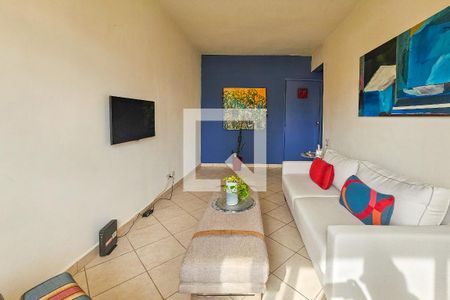 Sala de apartamento para alugar com 1 quarto, 50m² em Jardim Tres Marias, Guarujá