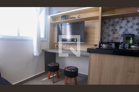 Sala e Cozinha de apartamento à venda com 1 quarto, 24m² em Vila Prudente, São Paulo