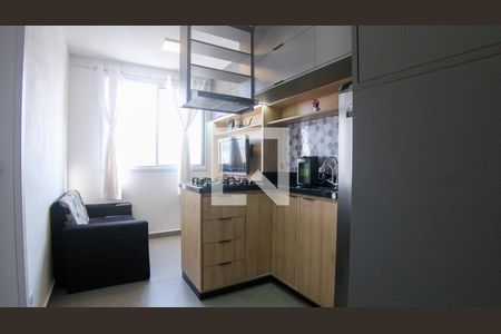 Sala e Cozinha de apartamento à venda com 1 quarto, 24m² em Vila Prudente, São Paulo