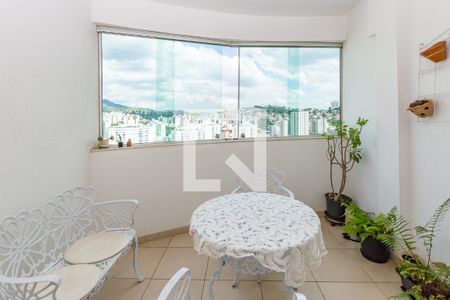 Varanda da Sala de apartamento à venda com 3 quartos, 98m² em Buritis, Belo Horizonte