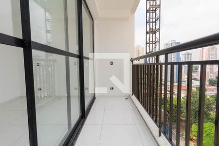 Varanda - Sala/Quarto/Cozinha de apartamento para alugar com 1 quarto, 23m² em Vila Azevedo, São Paulo